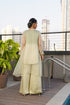 Organza embroidered cape